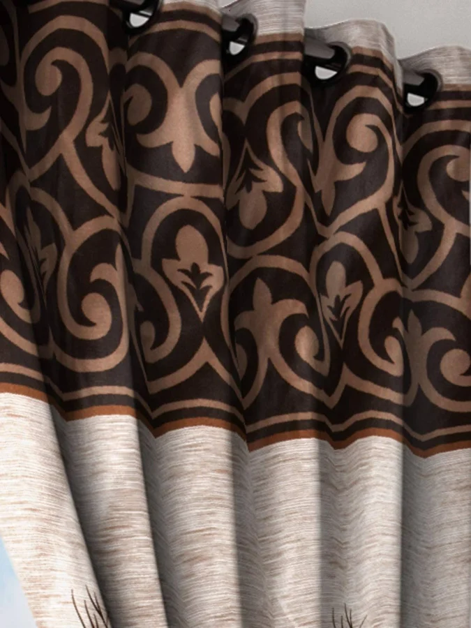 Home Sizzler 2 Piece Elegant Panel Eyelet Polyester Window Curtains